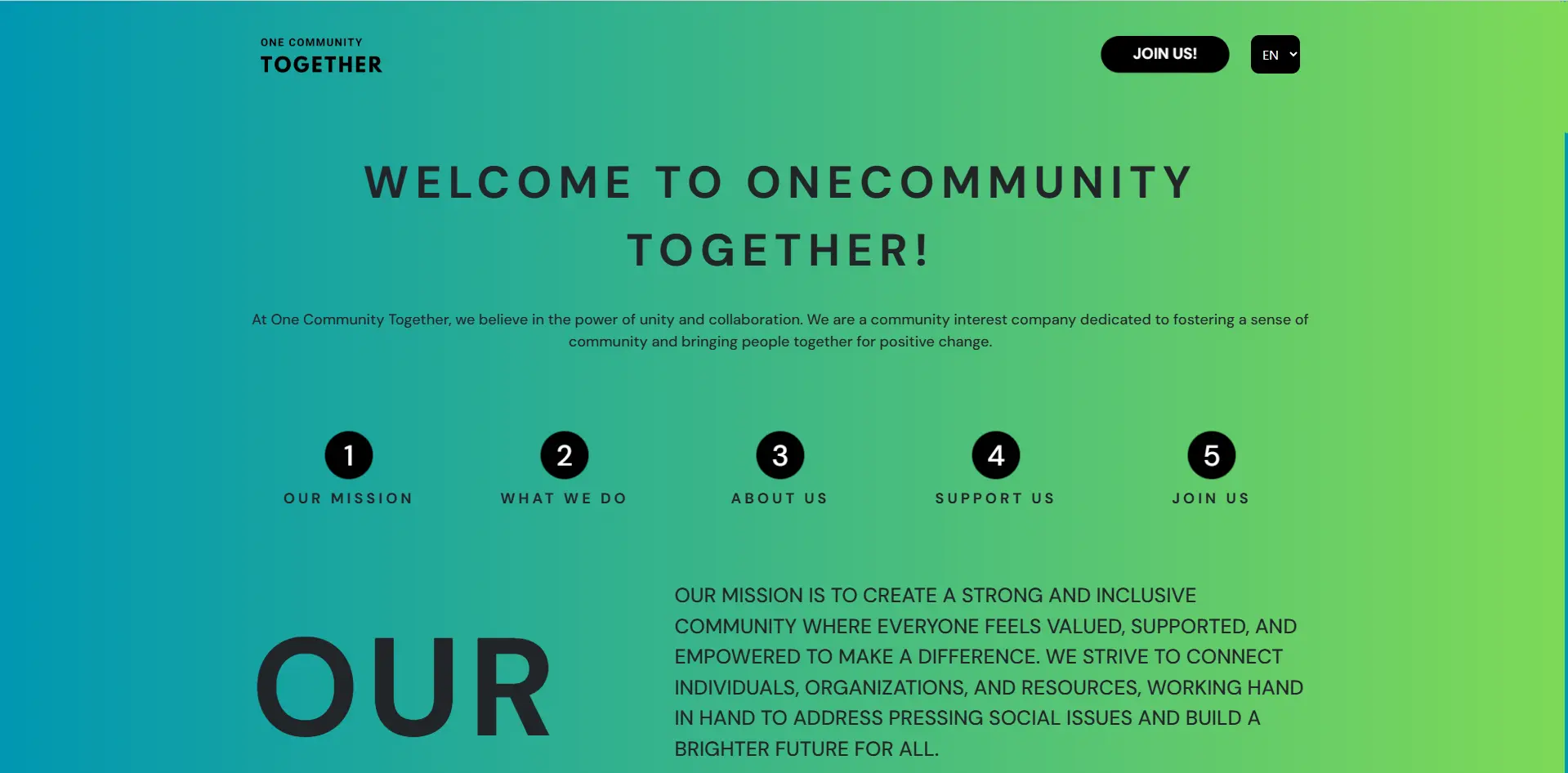 One Community Together One Community Together